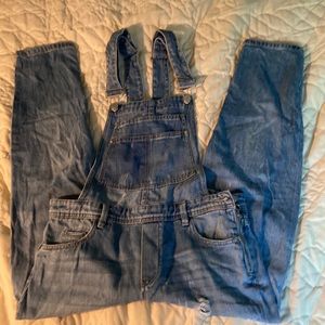 BLANKNYC Distressed Denim Bib Overalls